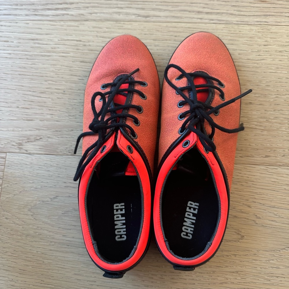 Camper Black and Red Sneakers